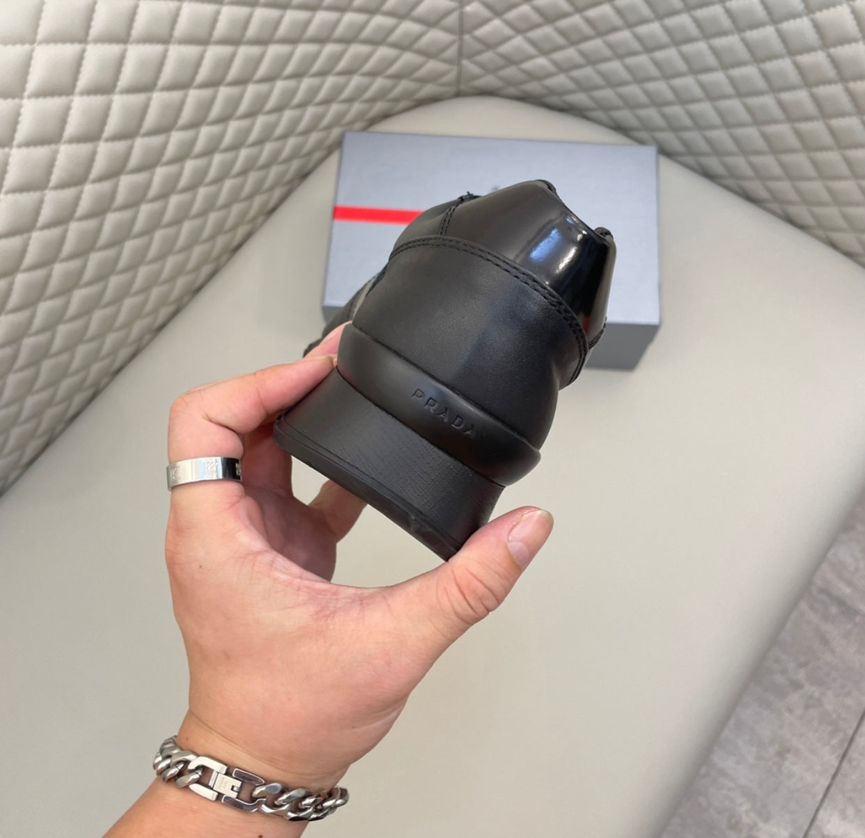 Logo Leather Trainers