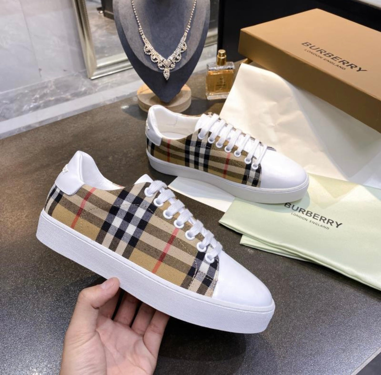 Vintage Check Trainers