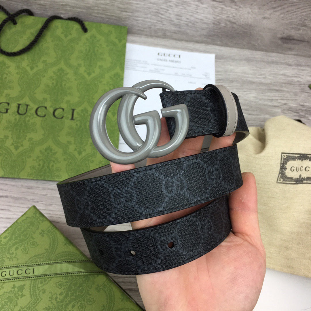 Gg supreme belt hot sale with g buckle fake